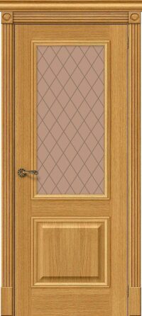 Межкомнатная дверь Вуд Классик-13 Natur Oak Bronze Сrystal 200*60