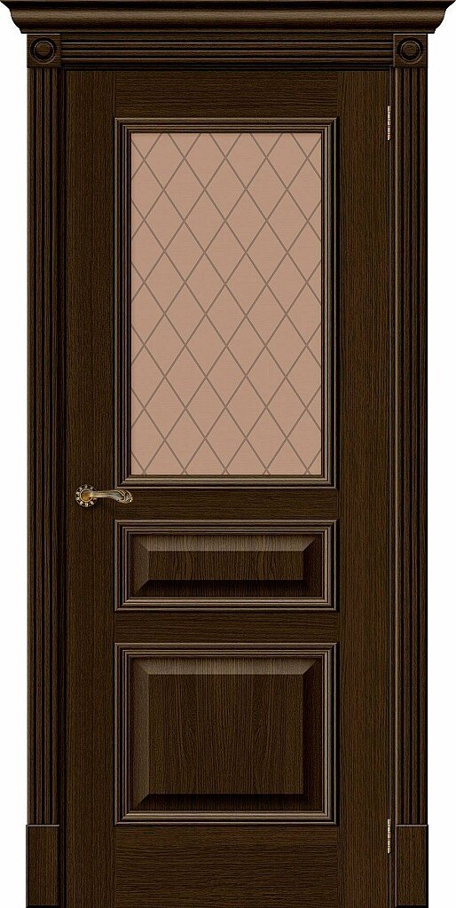 Межкомнатная дверь Вуд Классик-15.1 Golden Oak Bronze Сrystal 200*90