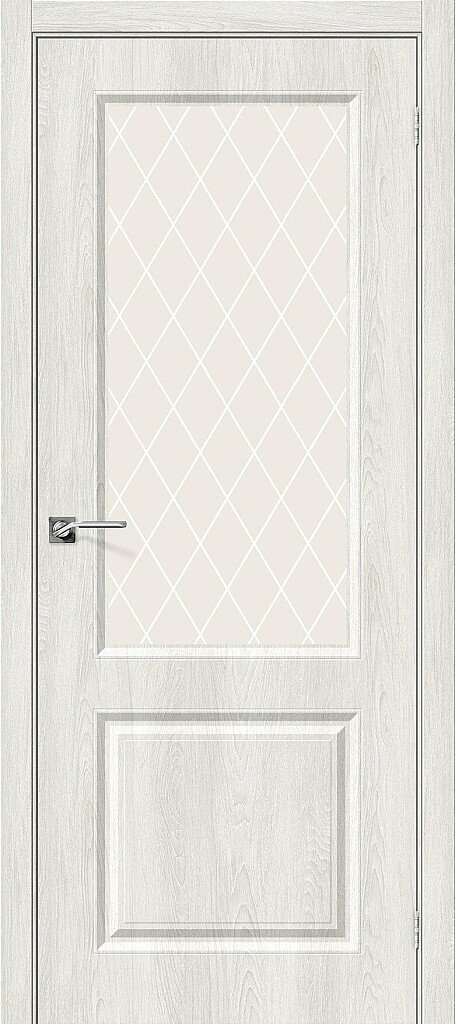 Межкомнатная дверь Скинни-13 Casablanca White Сrystal 200*60