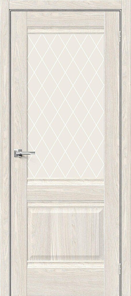 Межкомнатная дверь Прима-3 Ash White White Сrystal 200*60