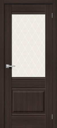 Межкомнатная дверь Прима-3 Wenge Veralinga White Сrystal 200*60