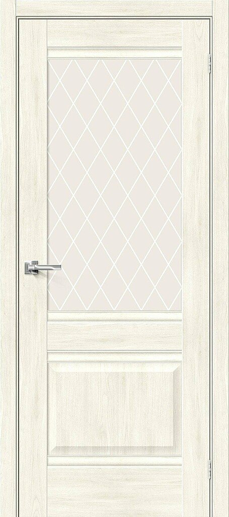 Межкомнатная дверь Прима-3 Nordic Oak White Сrystal 200*60