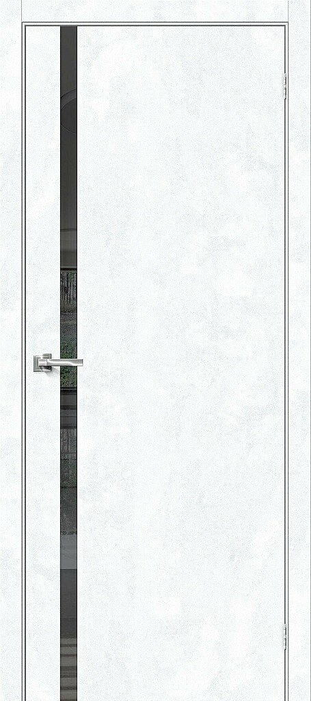 Межкомнатная дверь Браво-1.55 Snow Art Mirox Grey 200*60