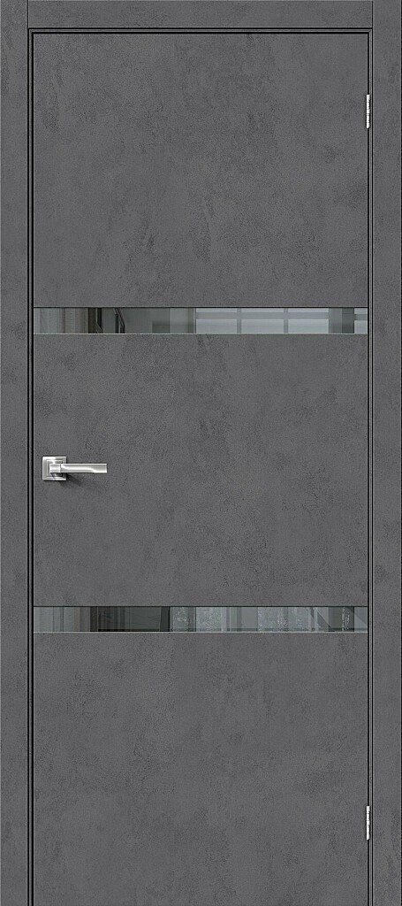 Межкомнатная дверь Браво-2.55 Slate Art Mirox Grey 200*90