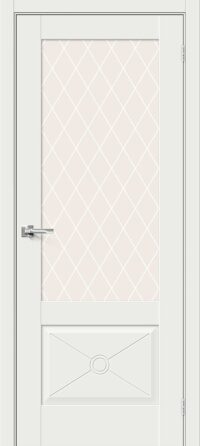 Межкомнатная дверь Прима-13.Ф2.0.0 White Matt White Сrystal 200*60