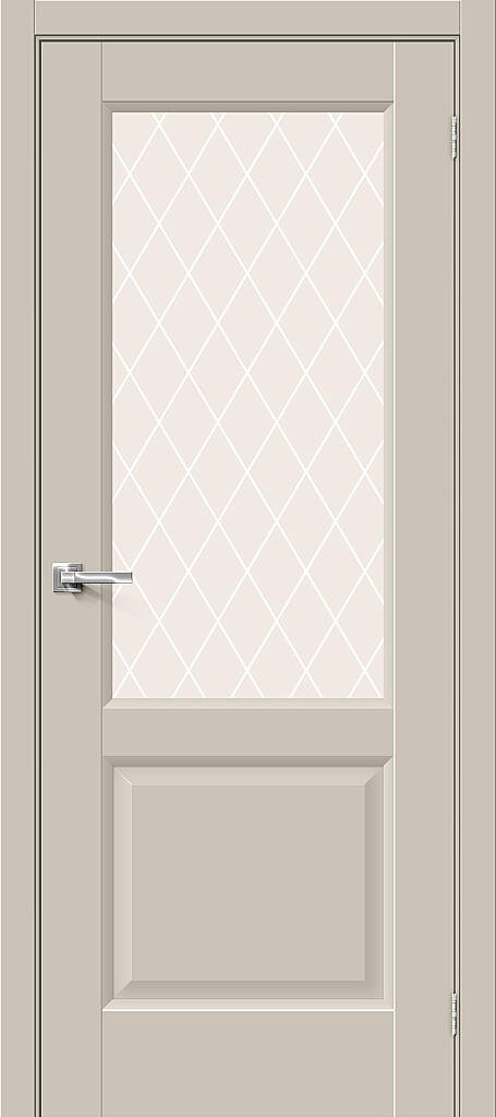 Межкомнатная дверь Неоклассик-33 Cream Silk White Сrystal 200*60
