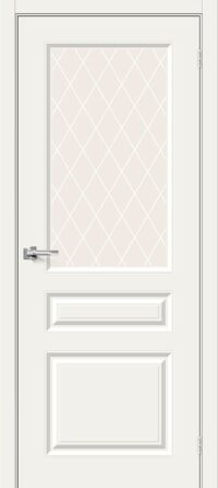 Межкомнатная дверь Скинни-15.1 Whitey White Сrystal 2